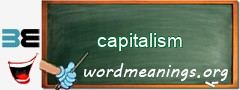 WordMeaning blackboard for capitalism